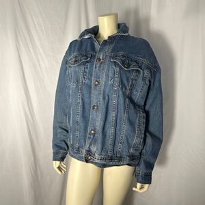 Vintage 1980s–90s Denim Gear Jean Jacket Made in Hong Kong — Size Large — Classi
